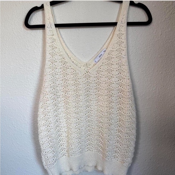 Mango Cream Knit Tank Top - Picture 1 of 5